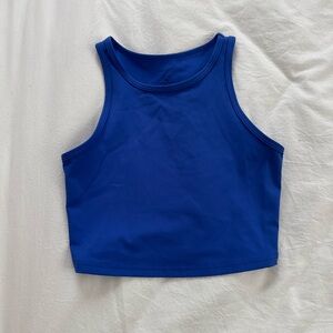 Fleo High Neck Racerback Crop Tank - Fitted